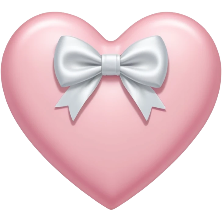 Light pink heart with a bow around it  emoji