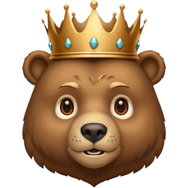 Bear with bronze crown — strong and gentle emoji