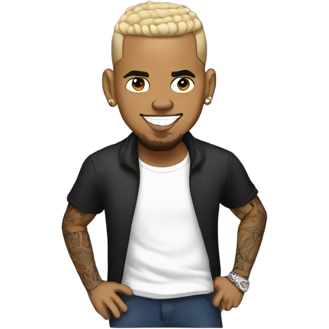 Fun Cartoon Chris Brown  emoji