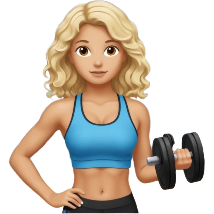 iOS 18 aesthetic wavy blondie girl gym emoji