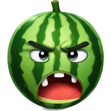 angry watermelon  emoji