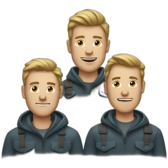 three guys in iceland emoji