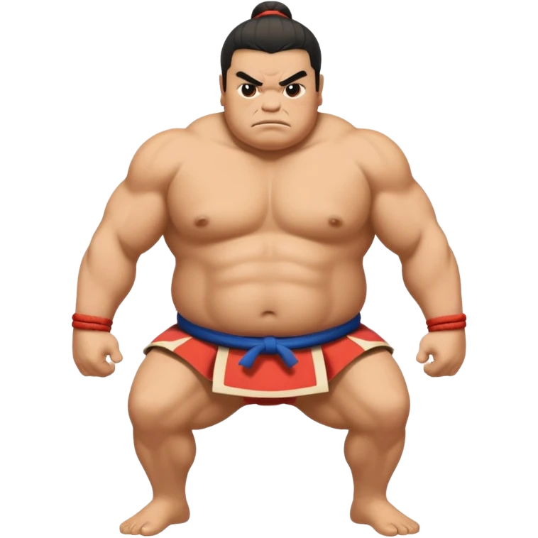 Japanese Sumo wrestler In position of atack emoji