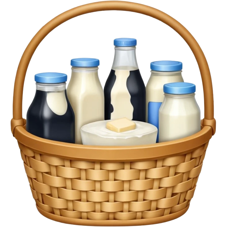 generate an image for dairy products basket emoji