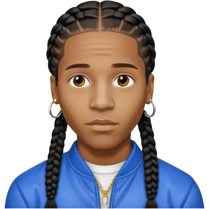 asap rocky, pretty bratz man, with cornrows emoji