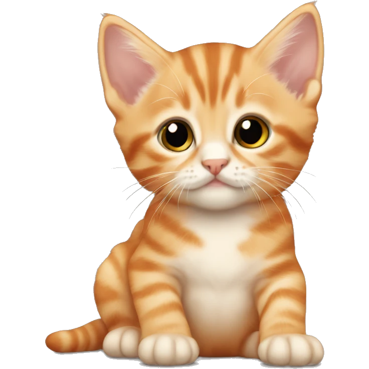 6 week old orange tabby  kitten emoji