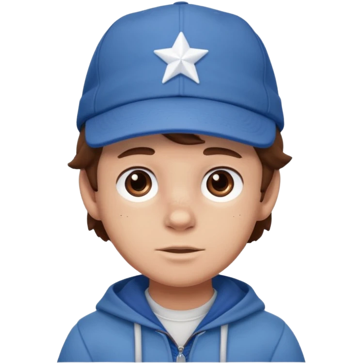Dipper Pines from Gravity Falls, cartoon style emoji