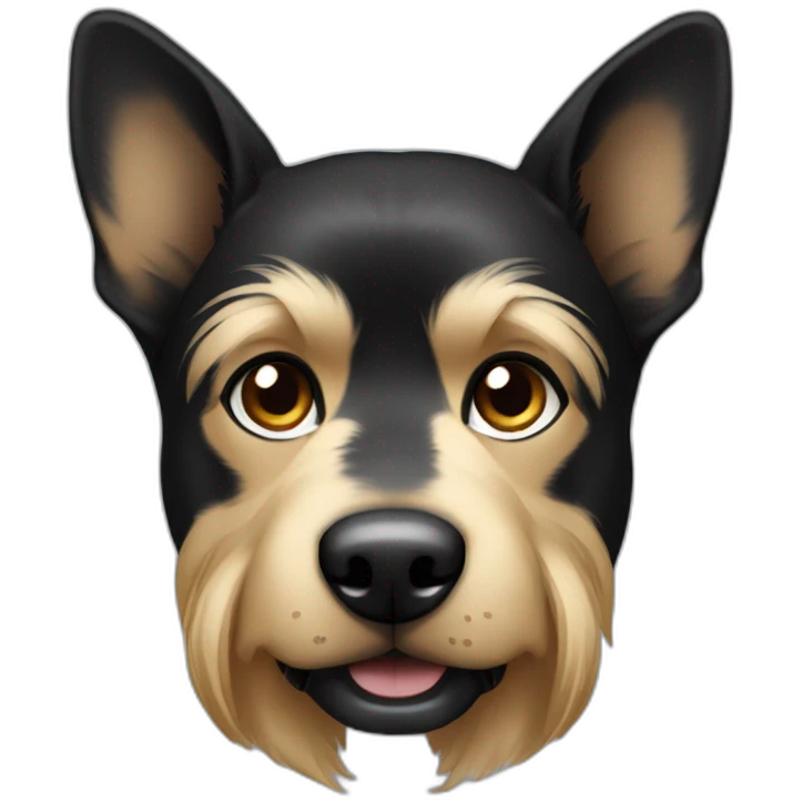 black breed dog with blonde highlights emoji
