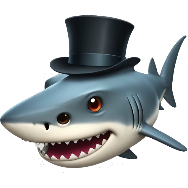 Sharkwith tophat emoji