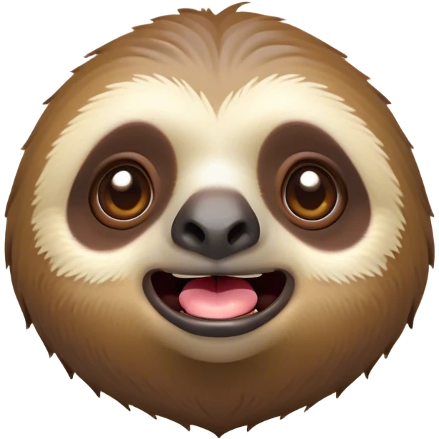 Cinematic Comical Sloth Portrait Emoji, Head tilted dramatically with an exaggeratedly shocked expression, featuring a slow, adorably sluggish form with wide, comically expressive eyes full of humorous disbelief, Simplified yet hilariously expressive features, highly detailed, glowing with a slightly sassy, lazy glow, high shine, dramatic yet playful, stylized with an air of quirky, unhurried attitude, soft glowing outline, capturing the essence of a meme-worthy sloth that looks ready to side-eye its way into viral fame! emoji