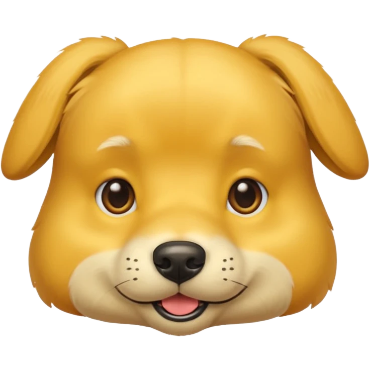 Yellow dog emoji