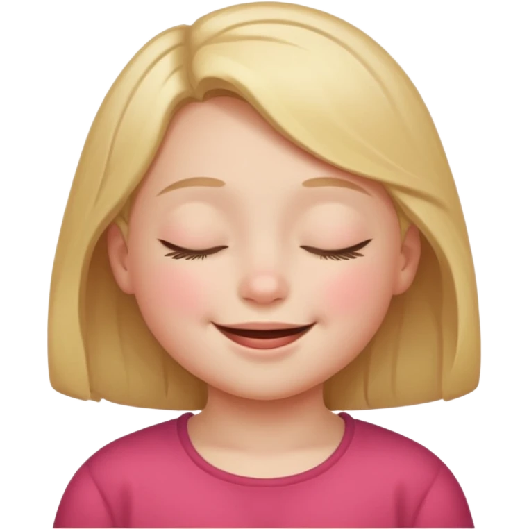 child smiling with closed eyes emoji