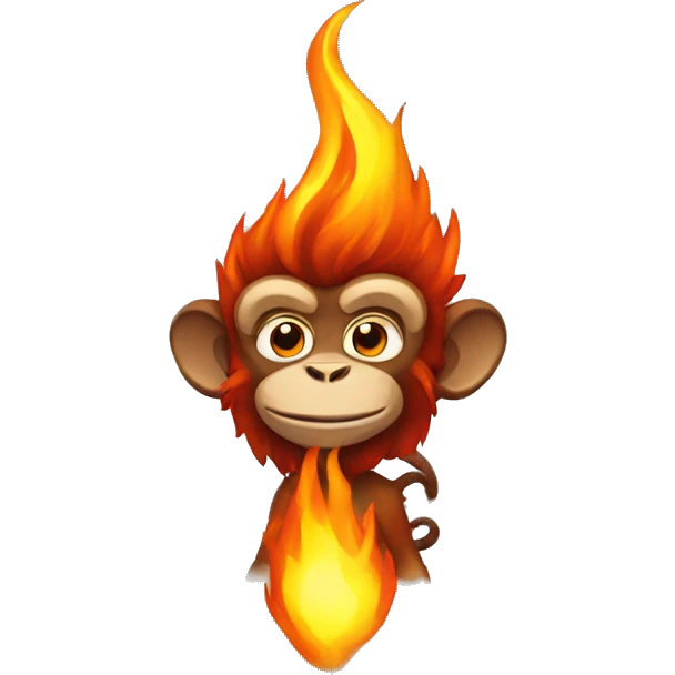 monkey of fire emoji