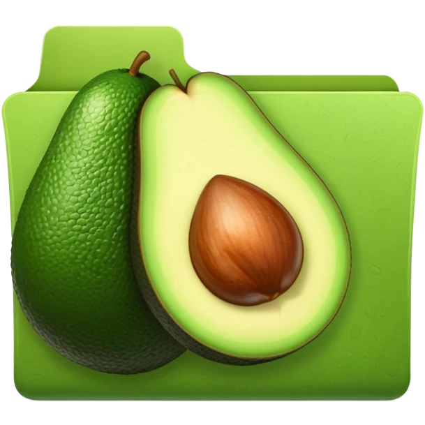 folder with avocado picture  emoji