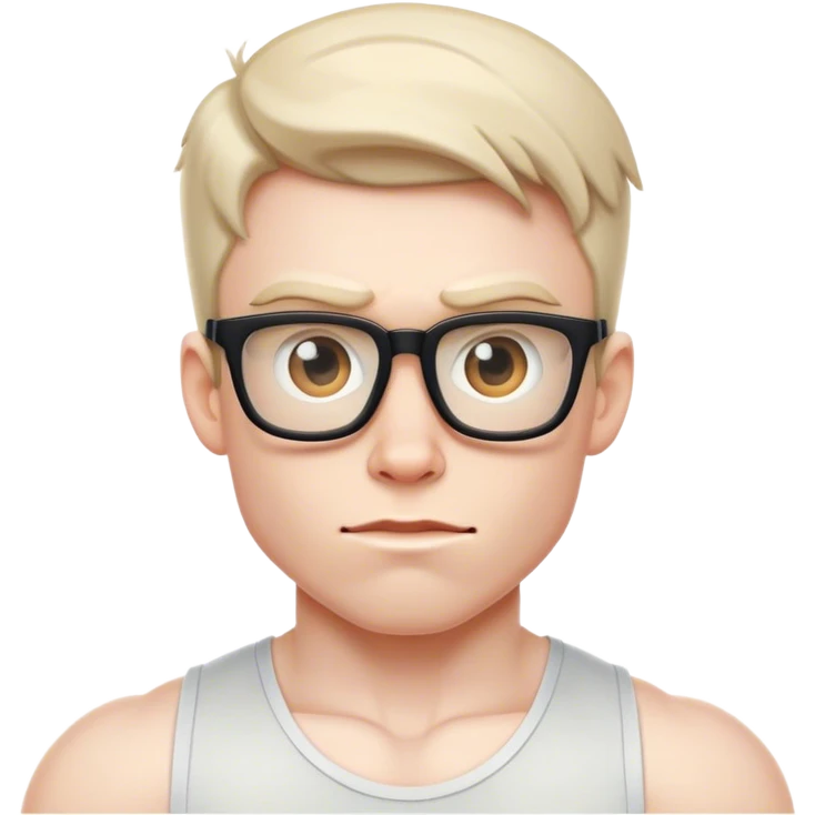 muscular nerdy boy emoji