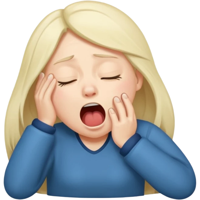 yawning sleepy character emoji