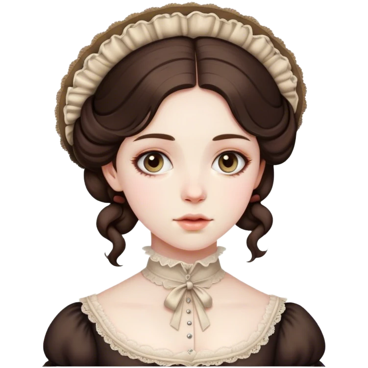 Brunnete Victorian girl  emoji