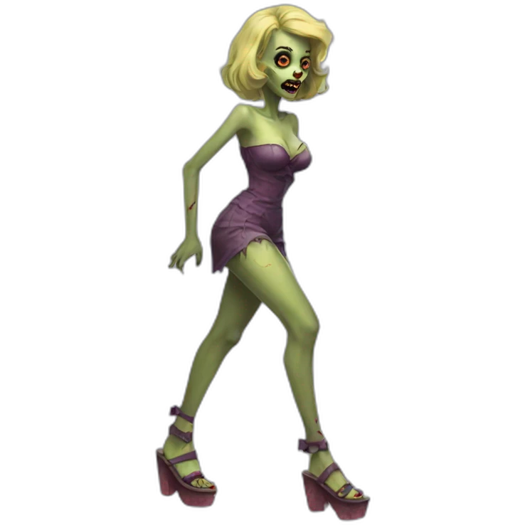 zombi pinup wearing sandals emoji