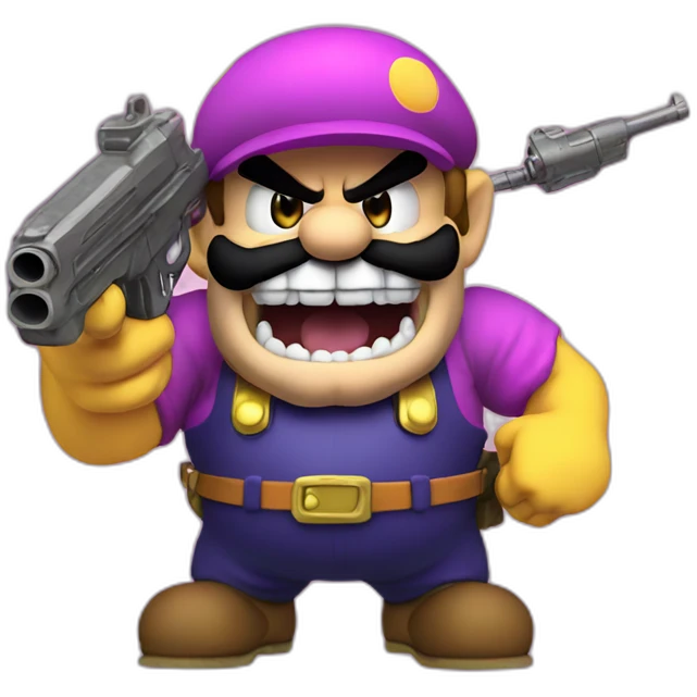 wario with a gun emoji