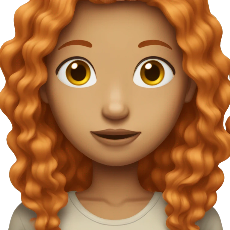 Skinny Girl with ginger hair  emoji