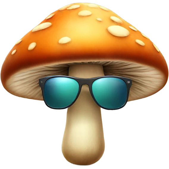 mushroom with sunglasses emoji