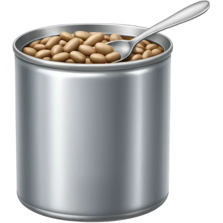 Open can of beans with spoon  emoji
