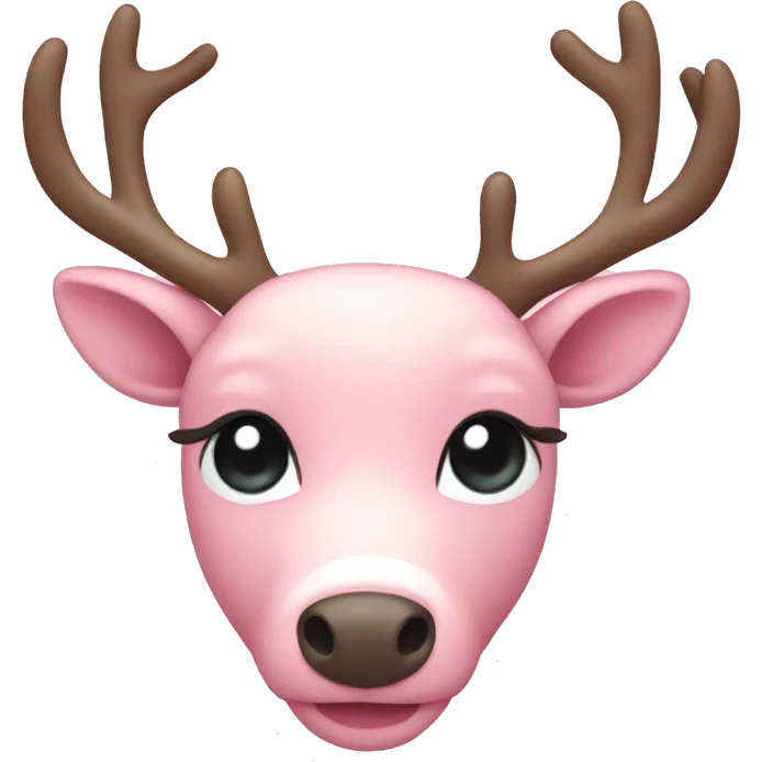 Light pink reindeer  emoji