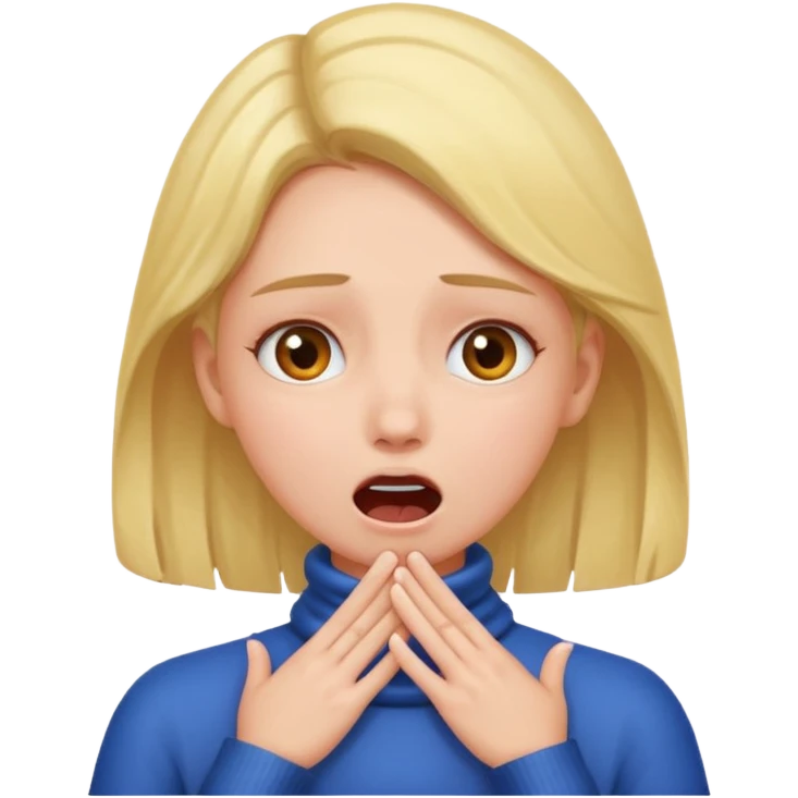 Girl pretending to choke herself  emoji