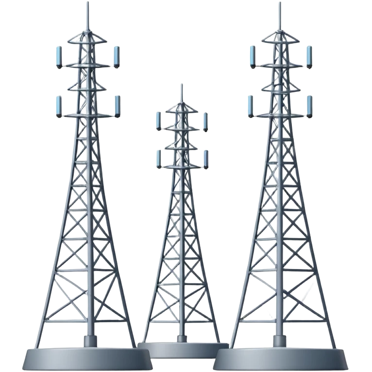 3 TORRES DE ANTENA DE ESTAÇÃO RÁDIO BASE emoji