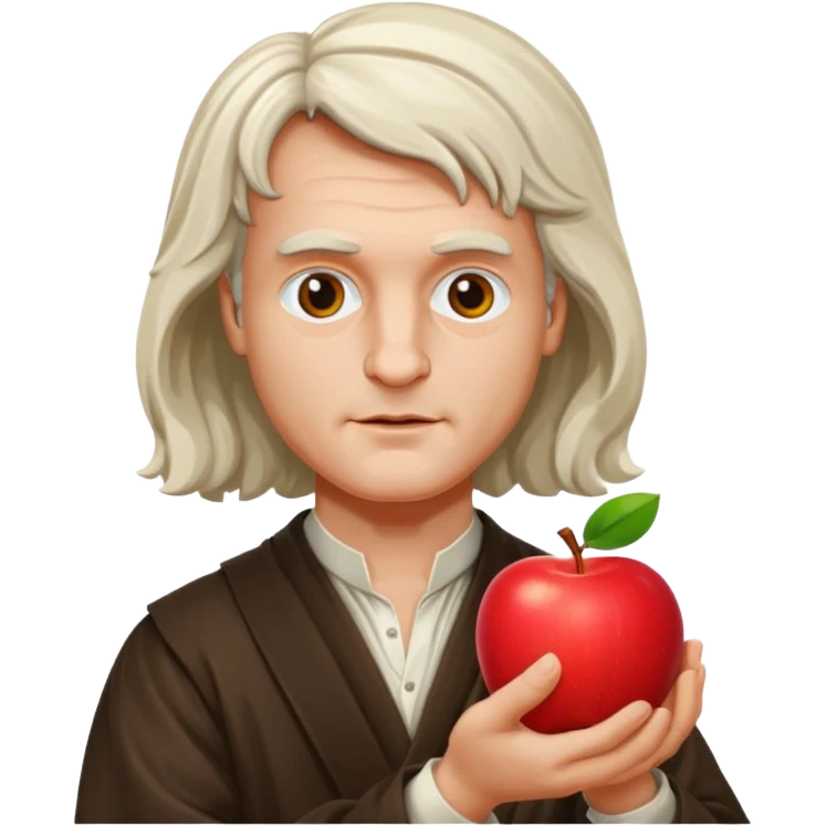 isaac newton hold an apple emoji