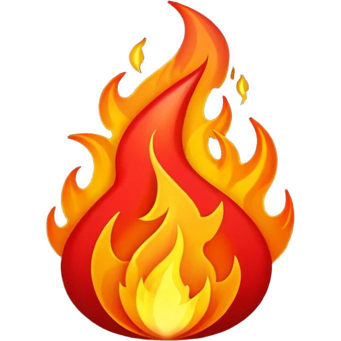Wicked red flames emoji