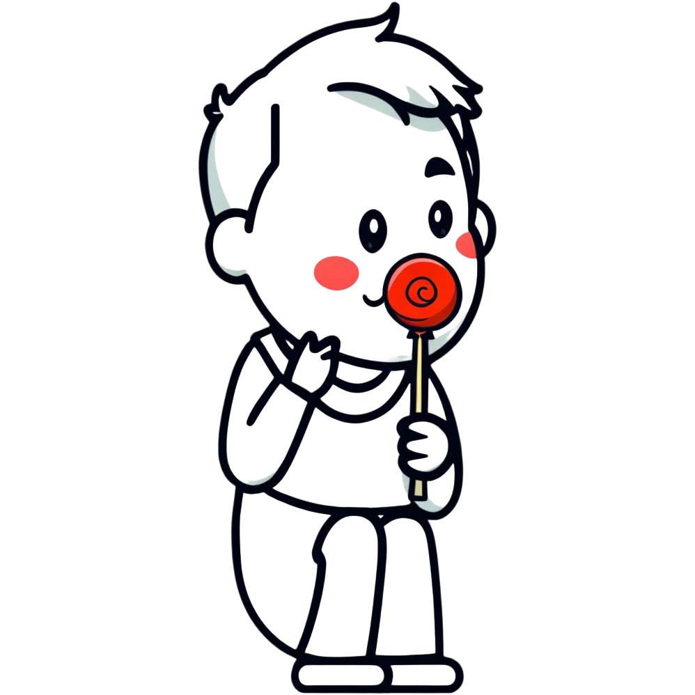 Man licking lollipop emoji
