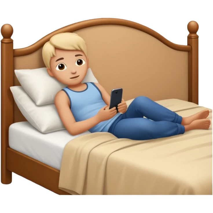 relaxing on bed emoji