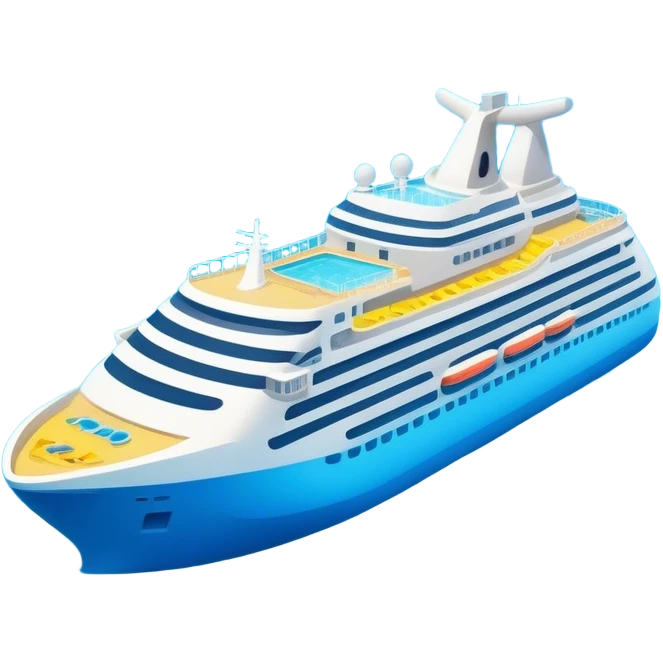 Cruise ships with water slides on the back emoji