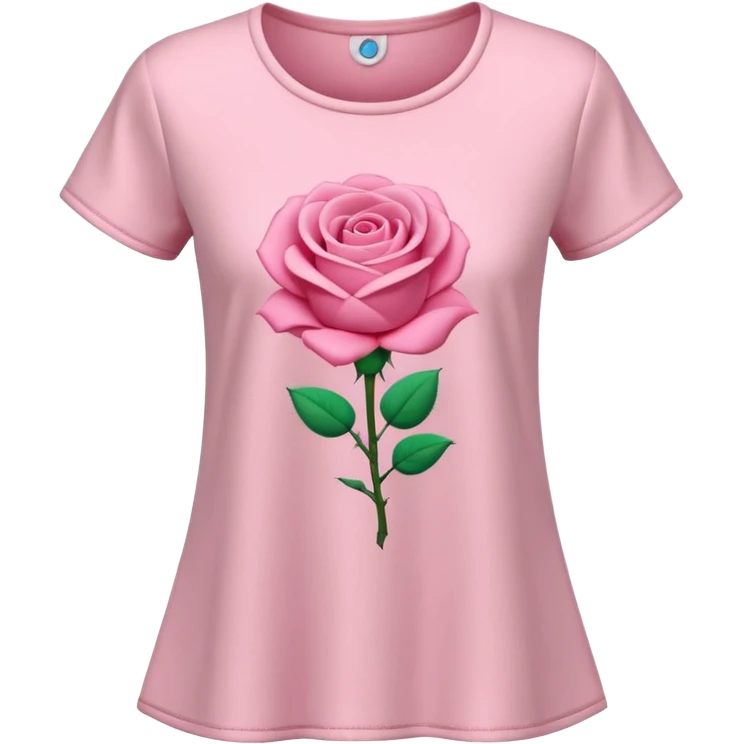 A 3D cartoon rose-pink women’s top with short sleeves, soft fabric texture, gentle lighting, isolated on plain background. plain no textures. emoji
