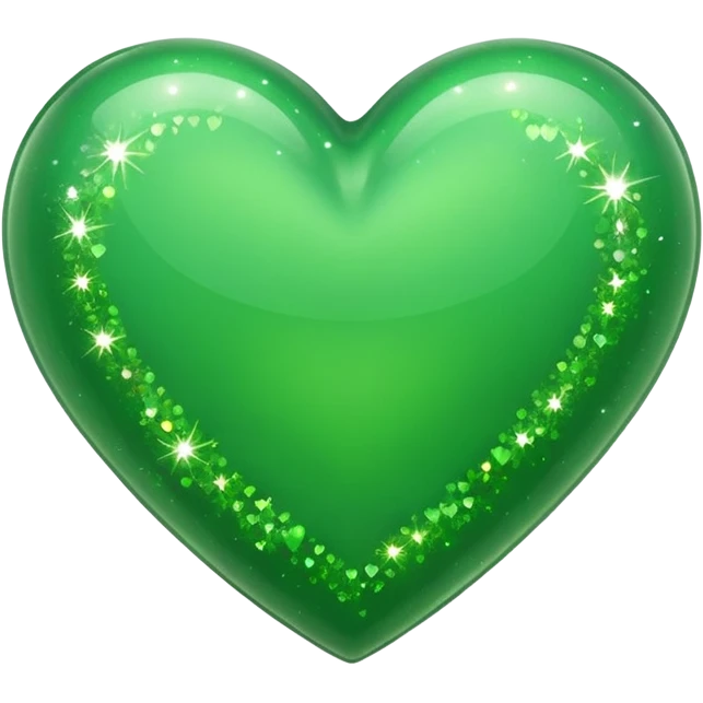 ios green heart with sparkles emoji