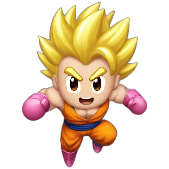 super saiyan kirby emoji