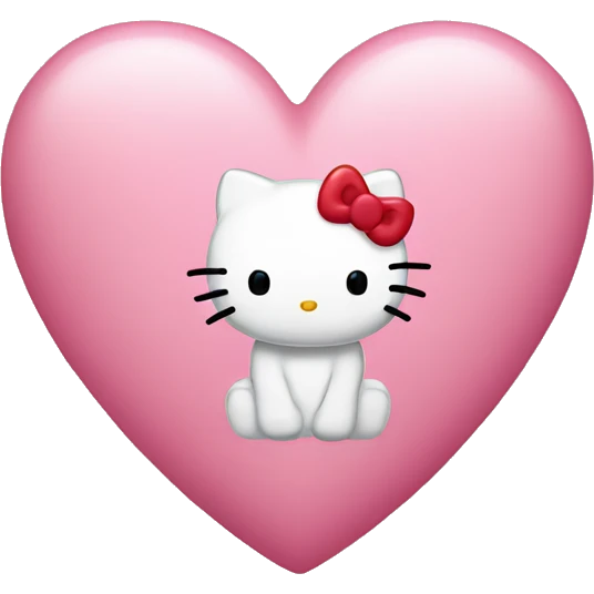 hello kitty heart emoji