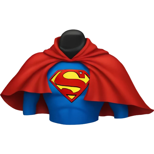 Red cape with superman logo emoji