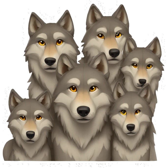 wolf family emoji