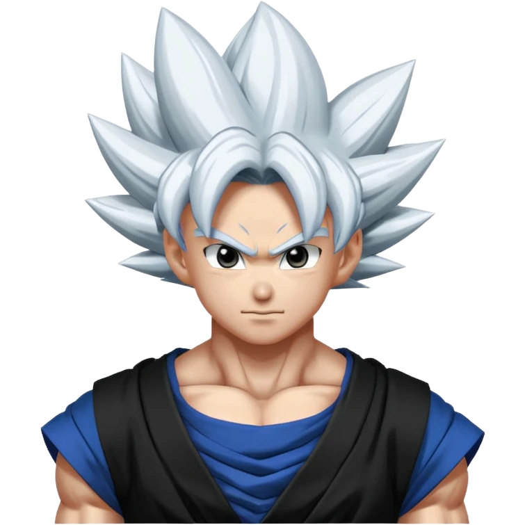 Goku black and Goku white Potara fusion = vegito black white emoji