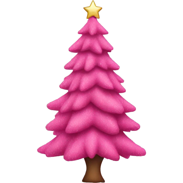 Christmas pink tree emoji