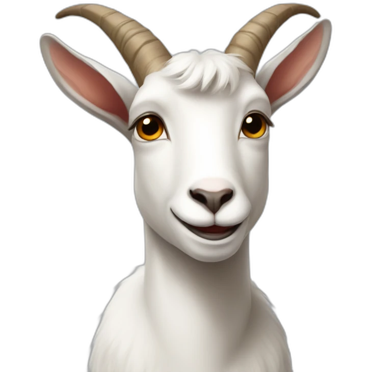 Goat with love in its eyes emoji