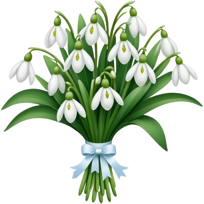 bouquet of snowdrop flowers emoji