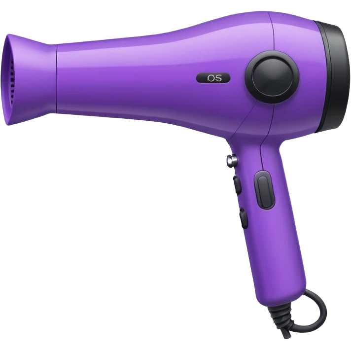 purple hair dryer emoji