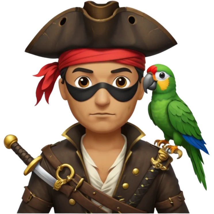 pirate and parrot emoji