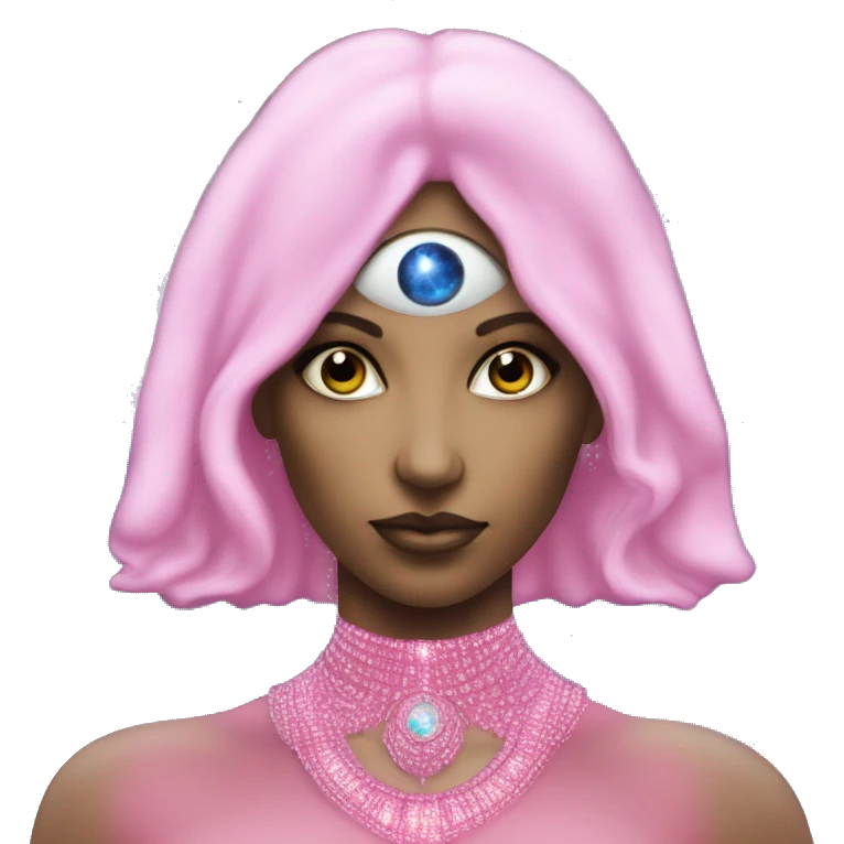 Pleiadian diva woman female third eye pink emoji