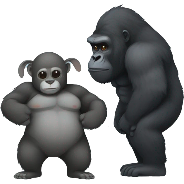 Bunny and gorilla emoji