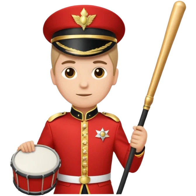 Parade Marchers, drum major emoji
