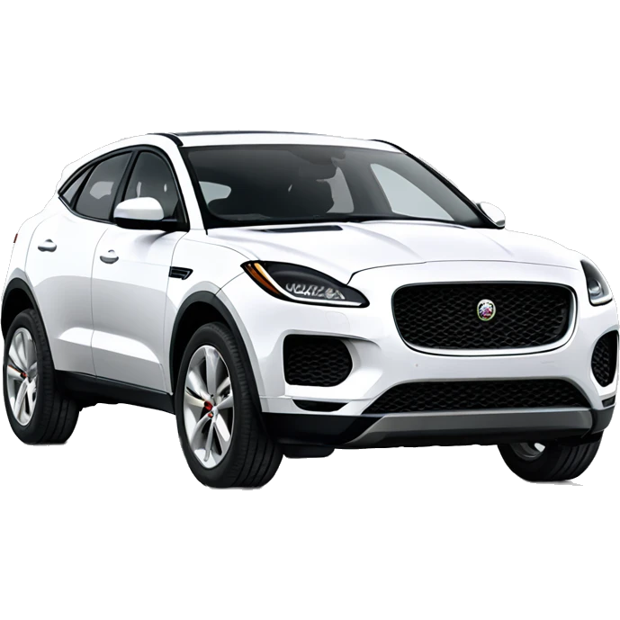 Jaguar E Pace white car 2019 emoji